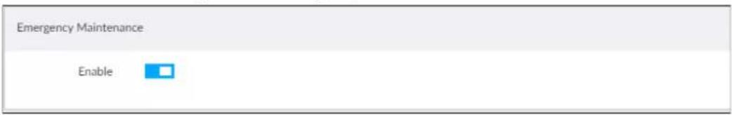 Emergency Maintenance Enable