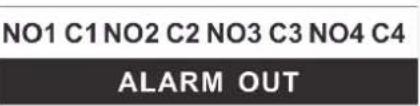 NO1 C1 NO2 C2 NO3 C3 NO4 C4 ALARM OUT
