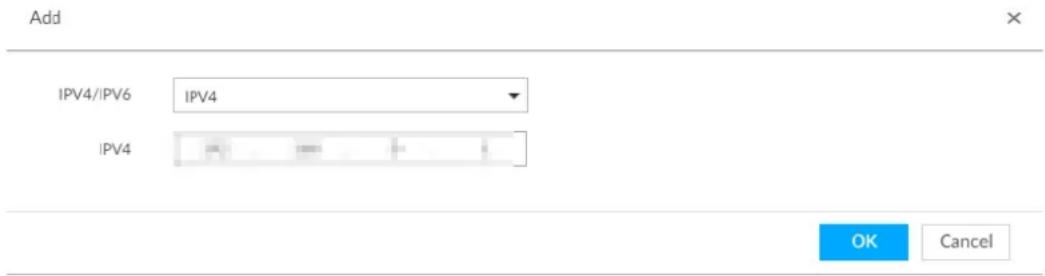 Add IPV4/IPV6 IPV4 IPV4 OK Cancel