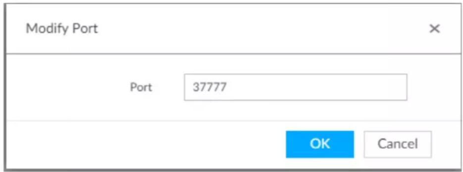 Modify Port Port 37777 OK Cancel