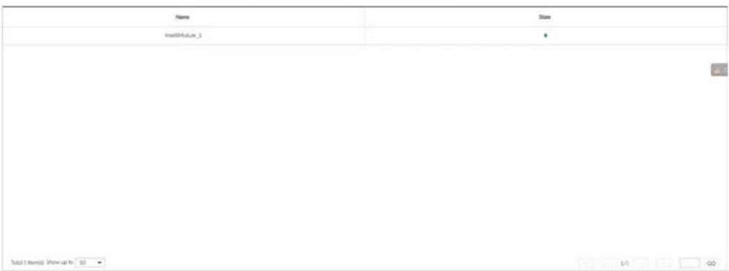 Name InstallModule_1 Store # Total 3 items Show up to 50 1/1 GO
