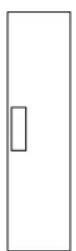 HAGER FWQ34P1 - Door references: Single door with univers door plate (FZ598N) - 1