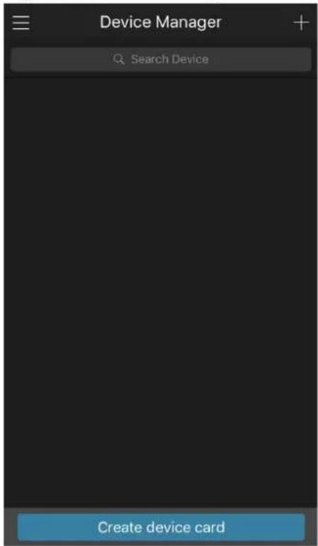 Device Manager Search Device Create device card