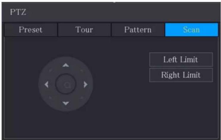 PTZ Preset Tour Pattern Scan Left Limit Right Limit