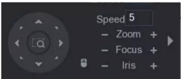 Speed 5 - Zoom + - Focus + - Iris +