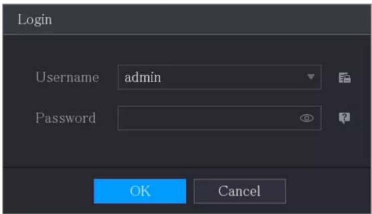 Login Username admin Password OK Cancel