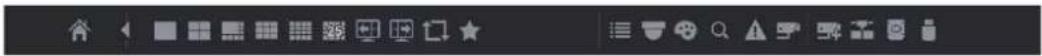Toolbar with application icons and function labels, including home, folder, search bar, and document icons