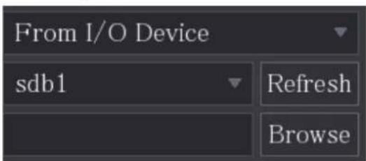 From I/O Device sdb1 Refresh Browse