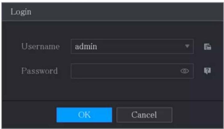 Login Username admin Password OK Cancel