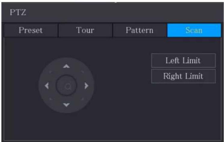 PTZ Preset Tour Pattern Scan Left Limit Right Limit