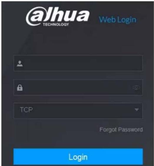 @lhua TECHNOLOGY Web Login TCP Forgot Password Login