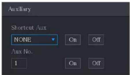 Auxiliary Shortcut Aux NONE On Off Aux No. 1 On Off