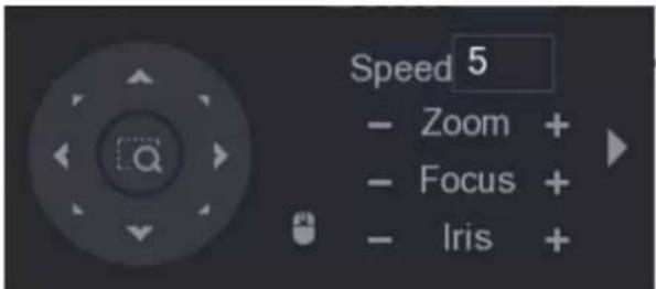 Speed 5 - Zoom + - Focus + - Iris +