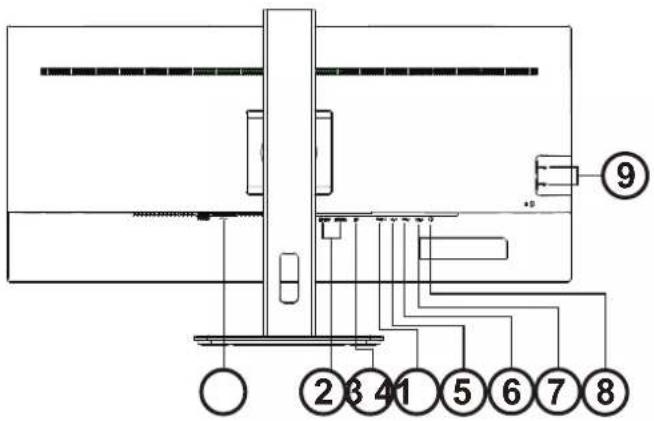 Technical diagram of a mechanical or electrical component with numbered parts and labeled connection points