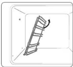 Diagram of a ladder-like structure with an arrow indicating rotational motion (no text or symbols).