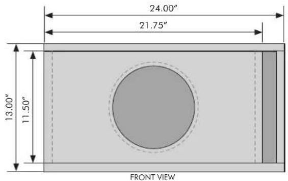24.00" 21.75" 13.00" 11.50" FRONT VIEW