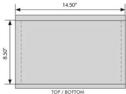 14.50" 8.50" TOP / BOTTOM