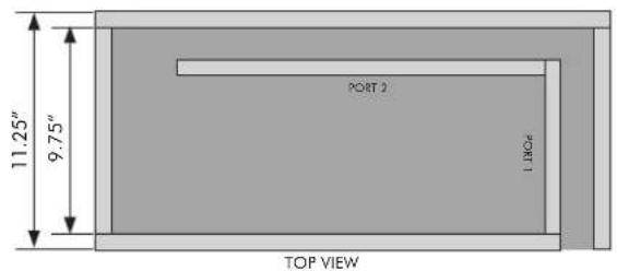 11.25" 9.75" PORT 2 LRC# TOP VIEW