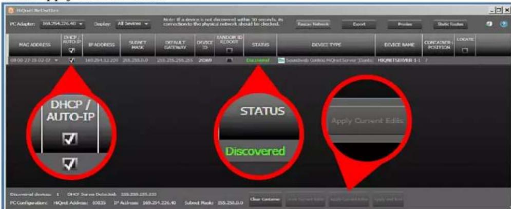 BSS Audio Soundweb Contrio Server - To connect using DHCP: - 3