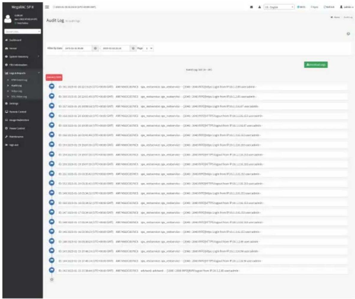 Audit Log Filter by time: 2015-02-18 00:00 AM 2023-02-22 14 Page 1 Audit Log: 19 (1 - 19) ID: 191.2023-01-20 22:15:25 (UTC+00:00 GMT) AM745DC857NC5 spx_reservice.spx_reservice-- (2040 : 2040 IRFOhttps Login from IP30.1.2.85 useradmin- ID: 188.3023-01-20 22:55:43 (UTC+00:00 GMT) AM745DC857NC5 spx_reservice.spx_reservice-- (2040 : 2040 IRFOhttps Login from IP30.1.2.85 useradmin - ID: 157.2023-01-20 24:08:16 (UTC+00:00 GMT) AM745DC857NC5 spx_reservice.spx_reservice-- (2040 : 2040 IRFOhttps Login from IP30.1.16.167 useradmin- ID: 154.2023-01-20 23:09:18 (UTC+00:00 GMT) AM745DC857NC5 spx_reservice.spx_reservice-- (2040 : 2040 IRFOHTTPS logauth from IP38.1.16.167 useradmin- ID: 153.2023-01-20 23:18:18 (UTC+00:00 GMT) AM745DC857NC5 spx_reservice.spx_reservice-- (2040 : 2040 IRFOHTTPS logauth from IP38.1.16.167 useradmin- ID: 154.2023-01-20 23:41:49 (UTC+00:00 GMT) AM745DC857NC5 spx_reservice.spx_reservice-- (2040 : 2040 IRFOhttps Login from IP30.1.16.167 useradmin- ID: 153.2023-01-29 23:07:19 (UTC+00:00 GMT) AM745DC857NC5 spx_reservice.spx_reservice-- (2040 : 2040 IRFOhttps Login from IP30.1.16.167 useradmin- ID: 154.2023-01-29 23:07:29 (UTC+00:00 GMT) AM745DC857NC5 spx_reservice.spx_reservice-- (2040 : 2040 IRFOHTTPS logauth from IP38.1.16.167 useradmin- ID: 155.2023-01-29 23:07:39 (UTC+00:00 GMT) AM745DC857NC5 spx_reservice.spx_reservice-- (2040 : 2040 IRFOHTTPS logauth from IP38.1.16.167 useradmin- ID: 151.3023-01-33 23:35:42 (UTC+00:00 GMT) AM745DC857NC5 spx_reservice.spx_reservice-- (2040 : 2040 IRFOhttps Login from IP30.1.16.167 useradmin- ID: 152.3023-01-33 23:35:42 (UTC+00:00 GMT) AM745DC857NC5 spx_reservice.spx_reservice-- (2040 : 2040 IRFOHTTPS logauth from IP38.1.16.167 useradmin- ID: 149.3023-01-34 23:34:32 (UTC+00:00 GMT) AM745DC857NC5 spx_reservice.spx_reservice-- (2040 : 2040 IRFOhttps Login from IP30.1.16.167 useradmin- ID: 168.3023-01-34 23:34:32 (UTC+00:00 GMT) AM745DC857NC5 spx_reservice.spx_reservice-- (2040 : 2040 IRFOHTTPS logauth from IP38.1.16.167 useradmin- ID: 147.3023-01-37 23:34:39 (UTC+00:00 GMT) AM745DC857NC5 spx_reservice.spx_reservice-- (2040 : 2040 IRFOhttps Login from IP38.1.16.167 useradmin- ID: 148.3023-01-37 23:34:39 (UTC+00:00 GMT) AM745DC857NC5 spx_reservice.spx_reservice-- (2040 : 2040 IRFOHTTPS logauth from IP38.1.16.167 useradmin- ID: 149.3023-01-38 23:36:39 (UTC+00:00 GMT) AM745DC857NC5 spx_reservice.spx_reservice-- (2040 : 2040 IRFOhttps Login from IP38.1.16.167 useradmin- ID: 149.3023-01-39 23:36:39 (UTC+00:00 GMT) AM745DC857NC5 spx_reservice.spx_reservice-- (204O : 284O IRFOHTTPS logauth from IP38.1.2.96 useradmin- ID: 149.3QZ-CL-23 1F:46,CL(UTC+0K):GNT) AM745DC857NC5 spx_reservice.spx_reservice-- (2996 : 284O IRFOhttps Login from IP38.1.16.94 via admin- ID: 149.3QZ-CL-23 1F:46,CL(UTC+K):GNT) AM745DC857NC5 spx_reservice.spx_reservice-- (2996 : 284O IRFOHTTPS logauth from IP38.1.16.94 via admin- ID: 149.3QZ-CL-23 1F:46,CL(UTC+K):GNT) AM745DC857NC5 adviard; adviard-- [USD : USD@RFXlogauth from IP, I, I, I, I] app admin -