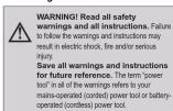 XU1 XHT-450U - General Power Tool Safety Warnings - 1