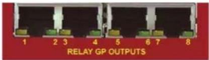 1 2 3 4 5 6 7 8 RELAY GP OUTPUTS