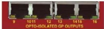 9 10 11 12 13 14 15 16 OPTO-ISOLATED GP OUTPUTS