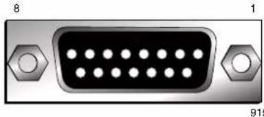 Front view of a 915-pin D-sub connector (no text or symbols visible)