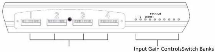 1 2 3 4 INPUT CNTN 1 2 300054 Input Gain ControlsSwitch Banks