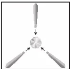 HONEYWELL 3024DG - INSTALL SPINDLES ON HANDLE - 1