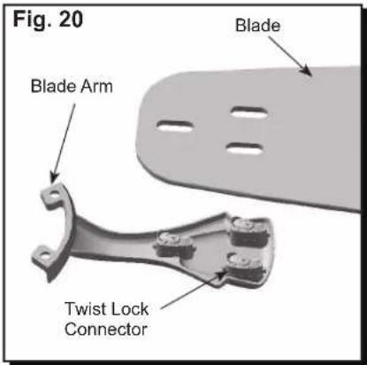 Fig. 20 Blade Blade Arm Twist Lock Connector