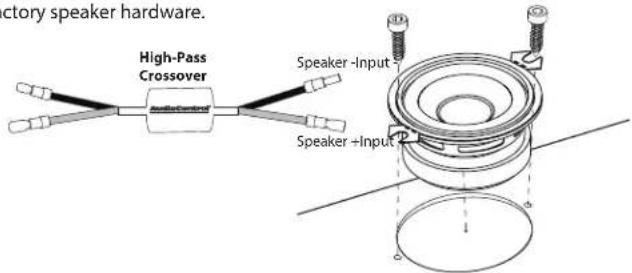 factory speaker hardware. High-Pass Crossover Speaker -Input - Speaker +Input -2