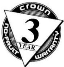 CROWN NO-FRUST WARRANTY 3 YEAR