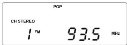 POP CH STEREO 1 FM 93.5 MHz