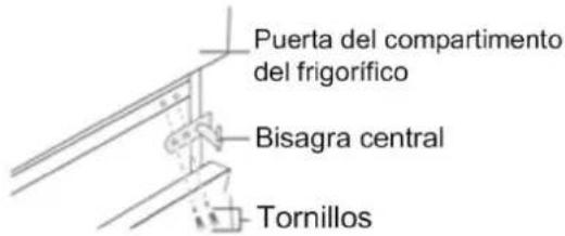 Puerta del compartimento del frigorífico Bisagra central Tornillos