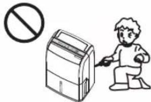Illustration showing a person using a handheld device to remove a radioactive device, with a prohibition symbol nearby.