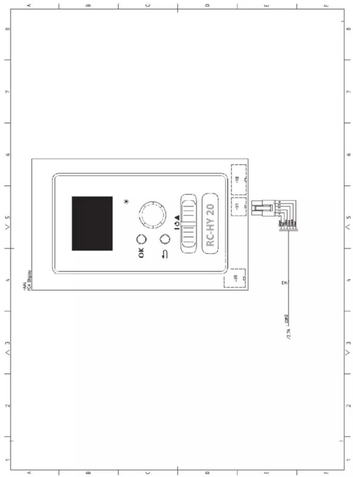 -AAI FCA Display OK RC-HY 20 -X9 -X1 -X8 -2.7A com3 -X3 -5 10 1 2 3 4 5 6 7 8 A B C D E F