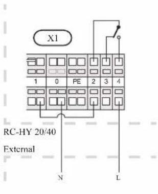 X1 1 0 PE 2 3 4 RC-HY 20/40 External N L
