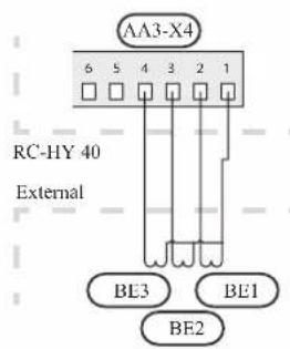 AA3-X4 6 5 4 3 2 1 RC-HY 40 External BE3 BE1 BE2