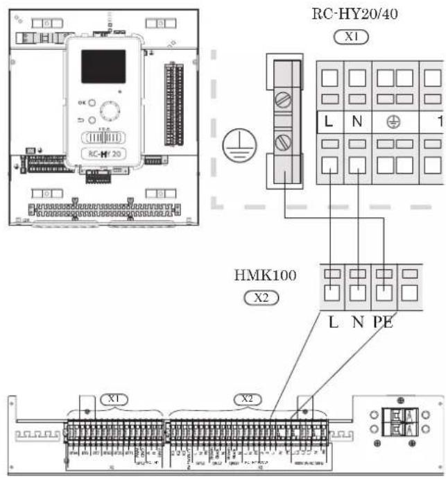 RC-HY20/40 X1 L N 1 HMK100 X2 L N PE X1 X2