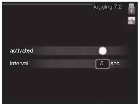 logging 7.2 activated interval 5 sec