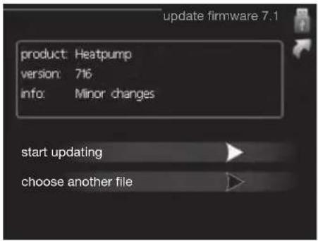 update firmware 7.1 product: Heatpump version: 716 info: Minor changes start updating choose another file