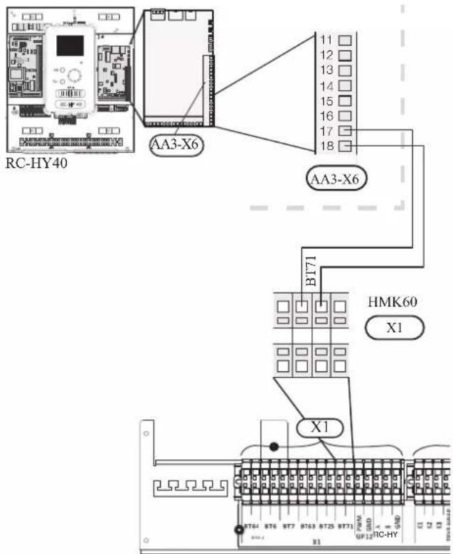 RC-HY40 AA3-X6 11 12 13 14 15 16 17 18 AA3-X6 BT71 HMK60 X1 X1 ST64 BT6 BT7 BT63 BT725 BT71 PWAL GND GP12 RC-HY