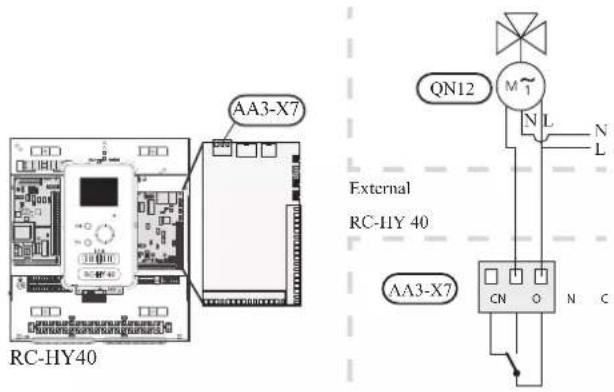 AA3-X7 RC-HY40 External RC-IY 40 QN12 M~1 NL N L AA3-X7 CN O N C