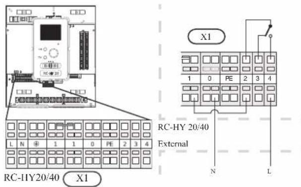 RC-HY20/40 X1 X1 RC-HY 20/40 External N L