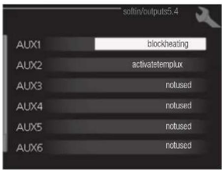 softin/outputs5.4 AUX1 blockheating AUX2 activatetemplux AUX3 notused AUX4 notused AUX5 notused AUX6 notused