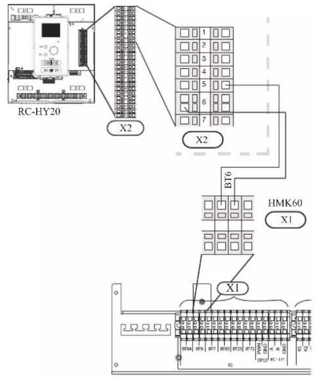 RC-HY20 X2 X2 BT6 HMK60 X1 X1 X1 BT54 BT5 BT7 BT83 BT25 BT73 PWM A B GND RC-11' X1