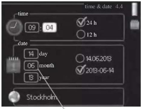 time & date 4.4 09:04 24 h 12 h date 14 day 06 month 13 year 14.05.2013 2013-06-14 Stockholm