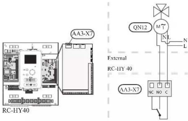 AA3-X7 RC-HY40 External RC-HY 40 QN12 M~T NL N L AA3-X7 NC NO C