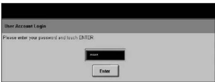 User Account Login Please enter your password and touch ENTER. 请输入 Enter